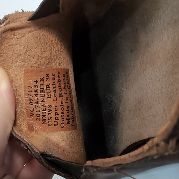 OluKai Dark Brown Leather Slip-On Loafers Size 8 Contract Stitching Drop Back - Picture 7 of 11